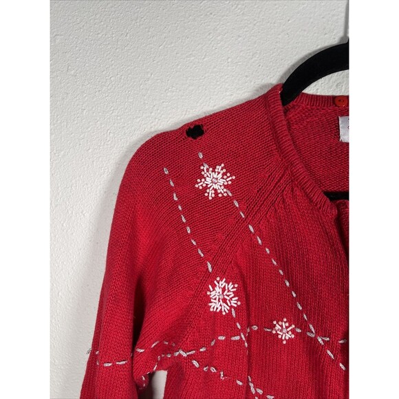 Christmas snowman "ugly" sweater cardigan #45 - Picture 4 of 8